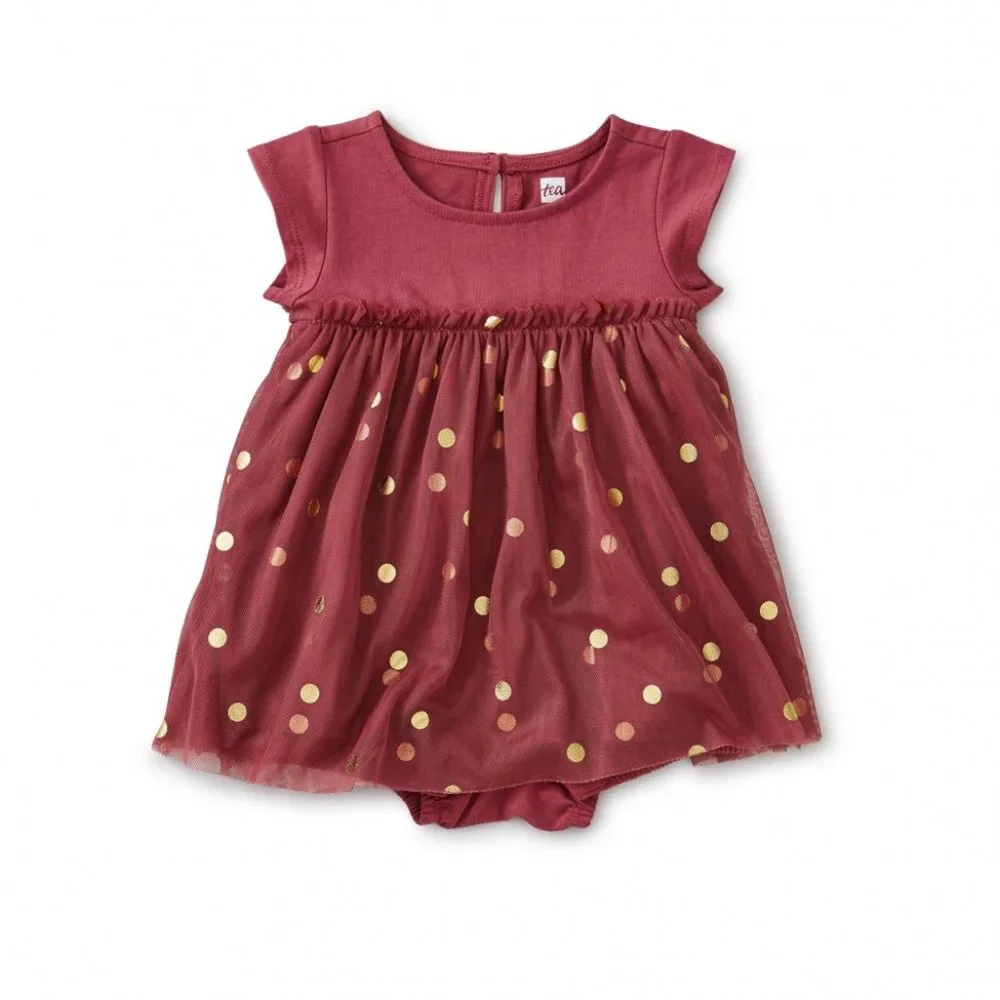Tea Collection confetti romper dress 6-9m NWT